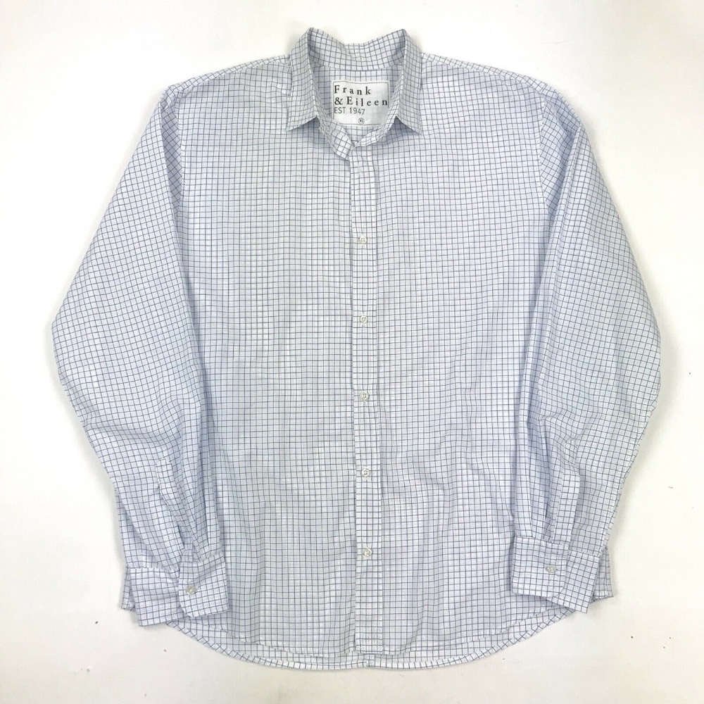 Frank & Eileen Men’s Light Blue Windowpane Button-Down Shirt